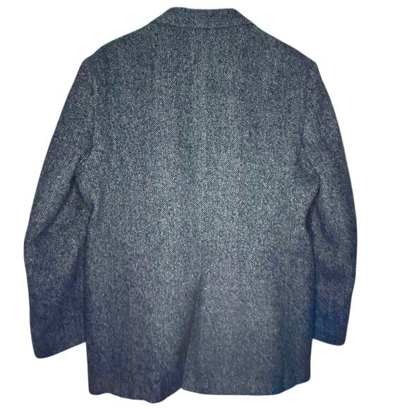 Vintage Hunt Valley Men’s Size 42R Wool Blazer Blue Tweed USA Made Work Preppy - Picture 3 of 6
